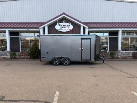New Pace American 7' x 16' + V-Nose Enclosed Cargo Trailer with Ramp Door 7K