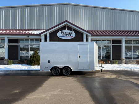 New ATC 7'6 ' x 14' + 2' V-Nose Enclosed Cargo Trailer with Ramp Door 7.7K