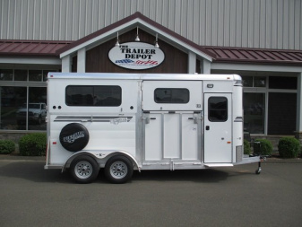 New KINGSTON 2-HORSE BUMPER PULL WITH DRESSING ROOM AND SIDE RAMP