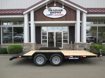 New Sure-Trac 6'10  x 16' Wood Deck Open Car Hauler 7K